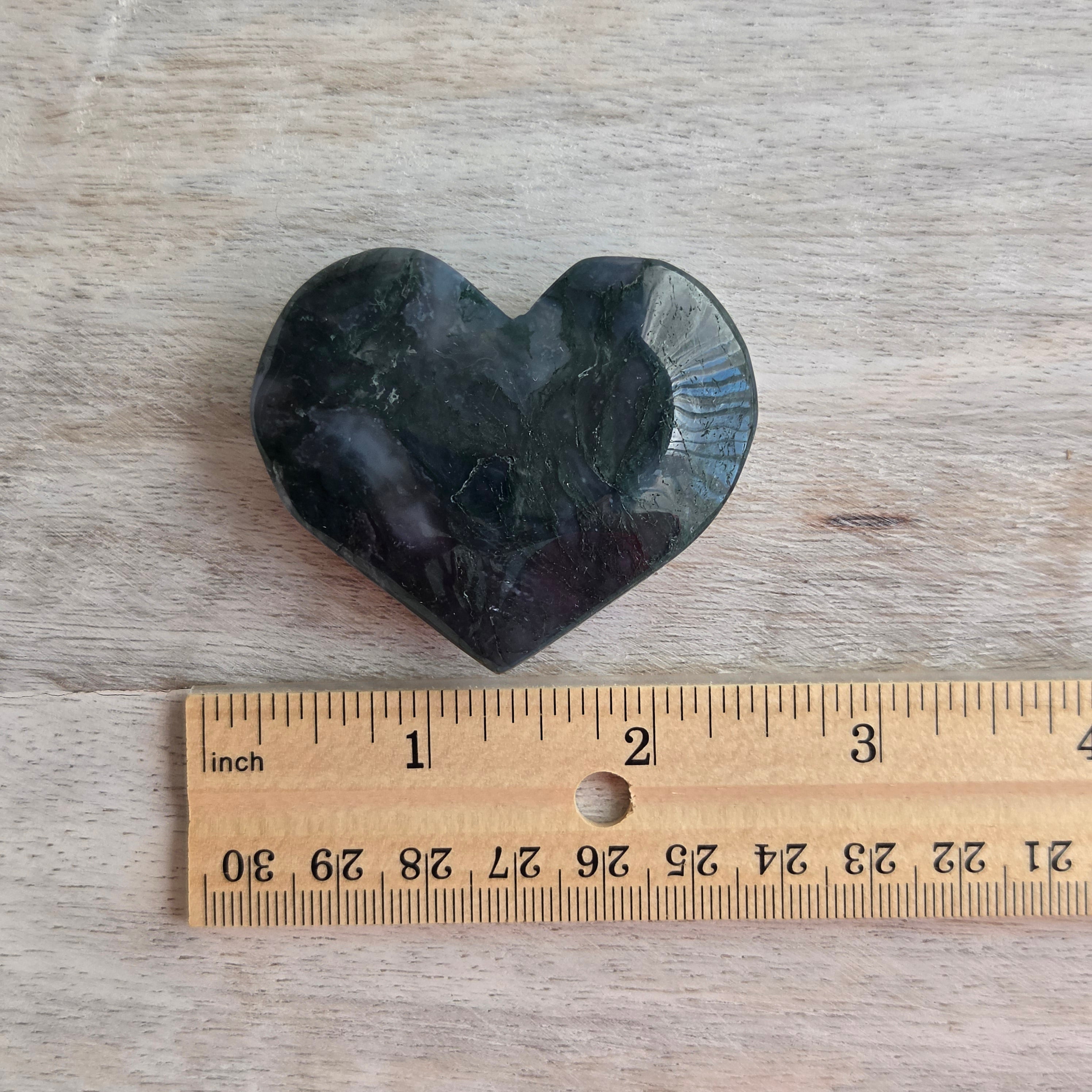 Moss Agate Heart | Option H