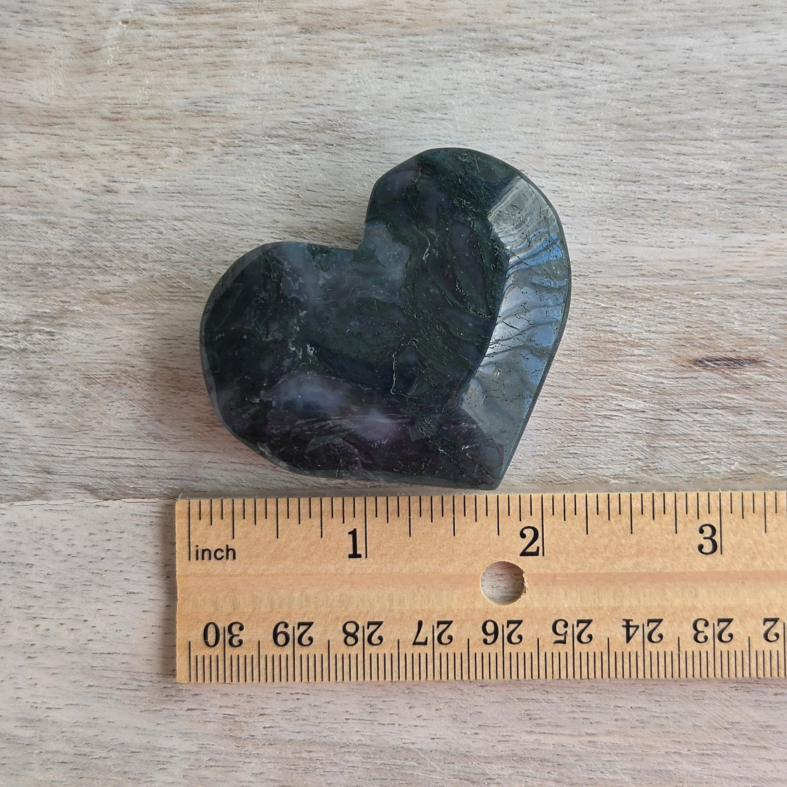 Moss Agate Heart | Option H