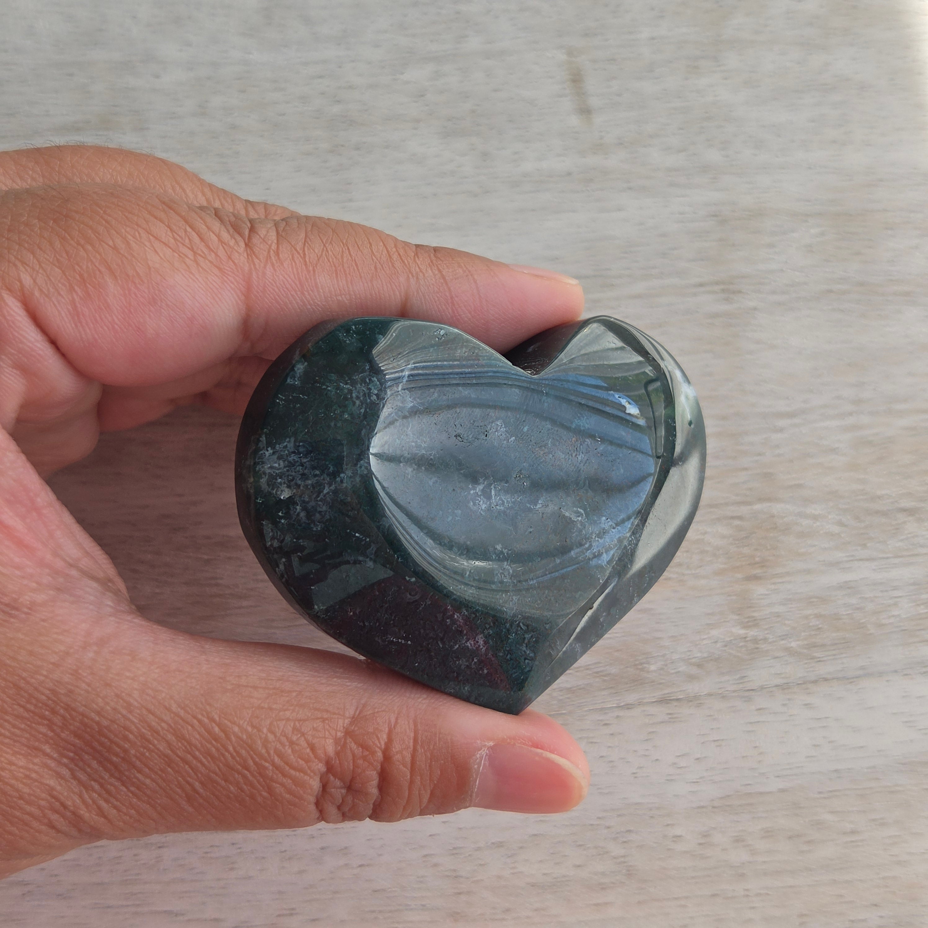 Moss Agate Heart | Option I