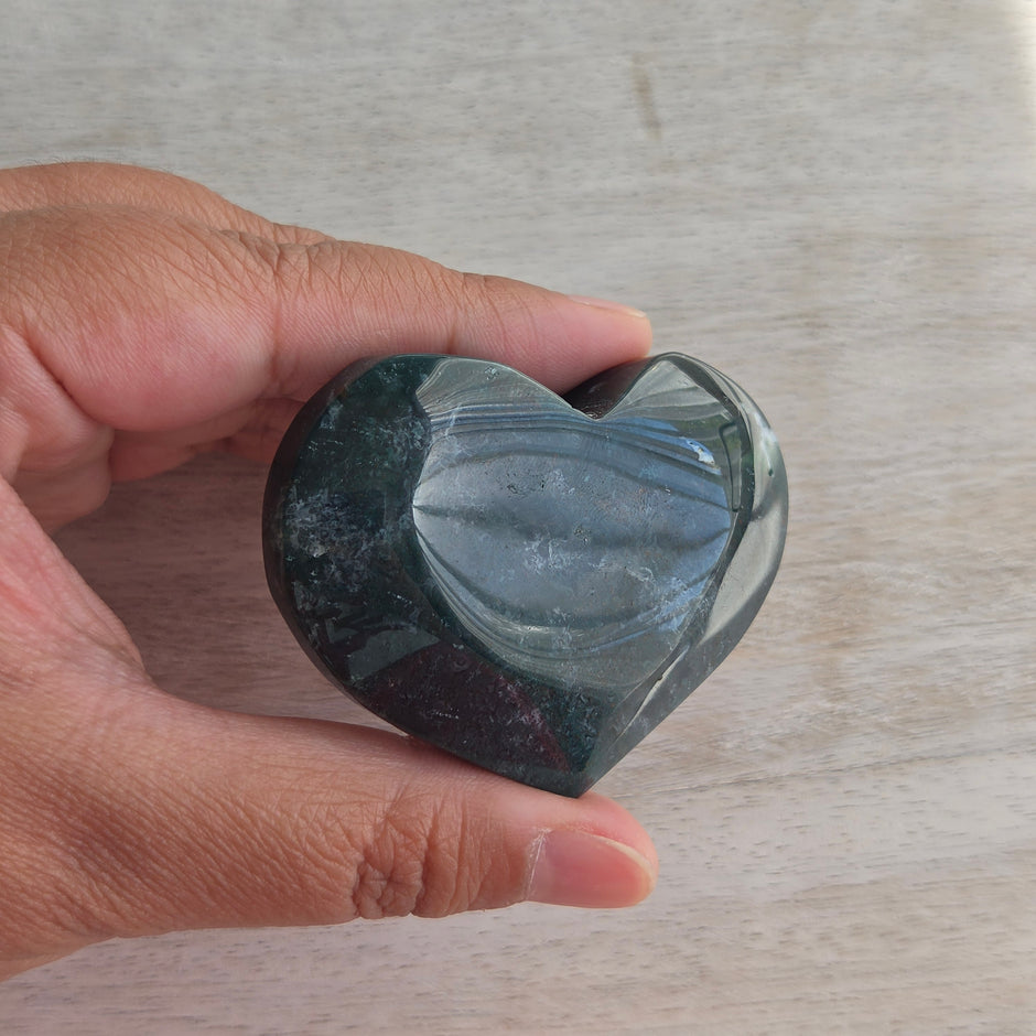 Moss Agate Heart | Option I