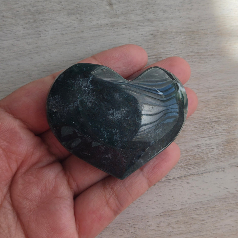 Moss Agate Heart | Option I