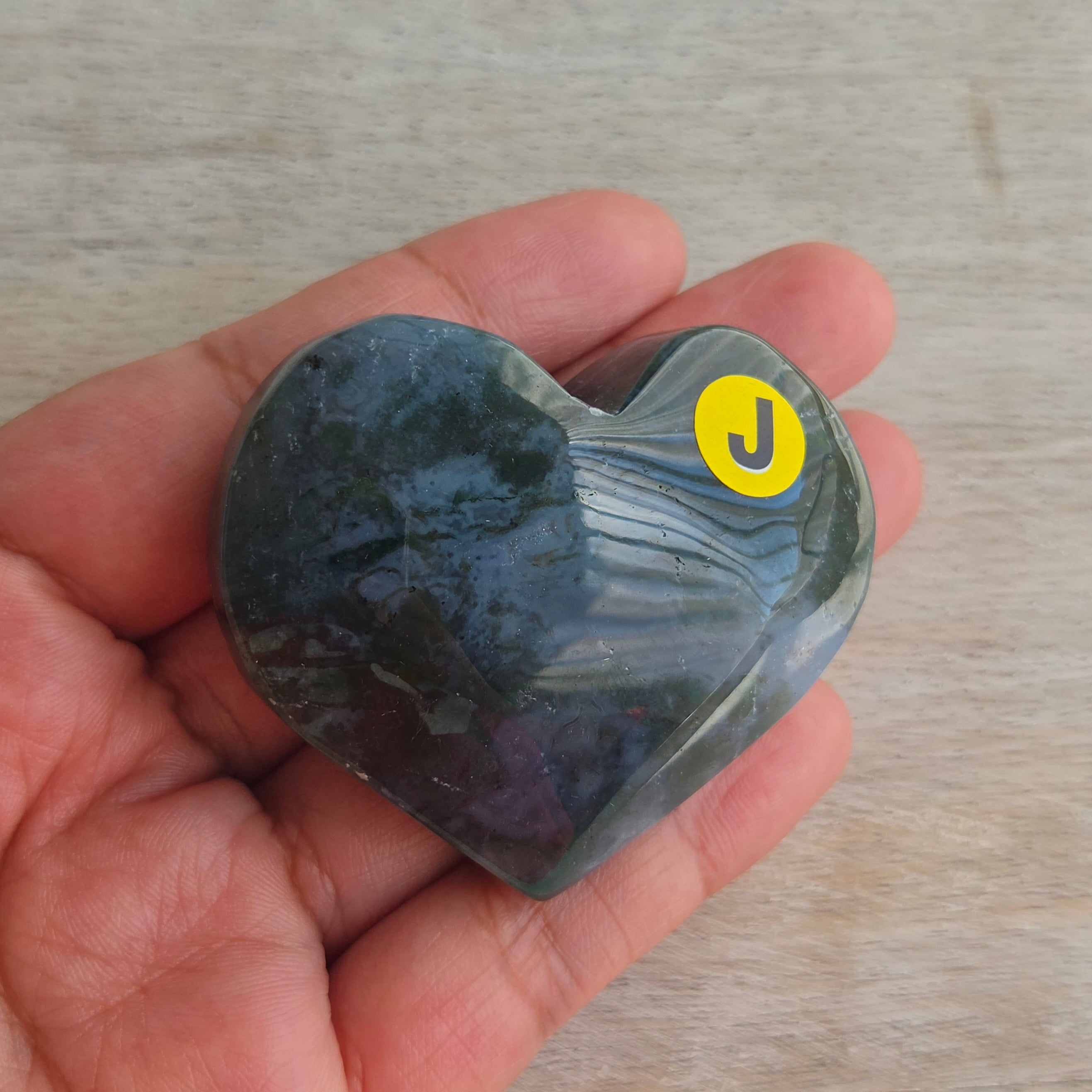 Moss Agate Heart | Option J