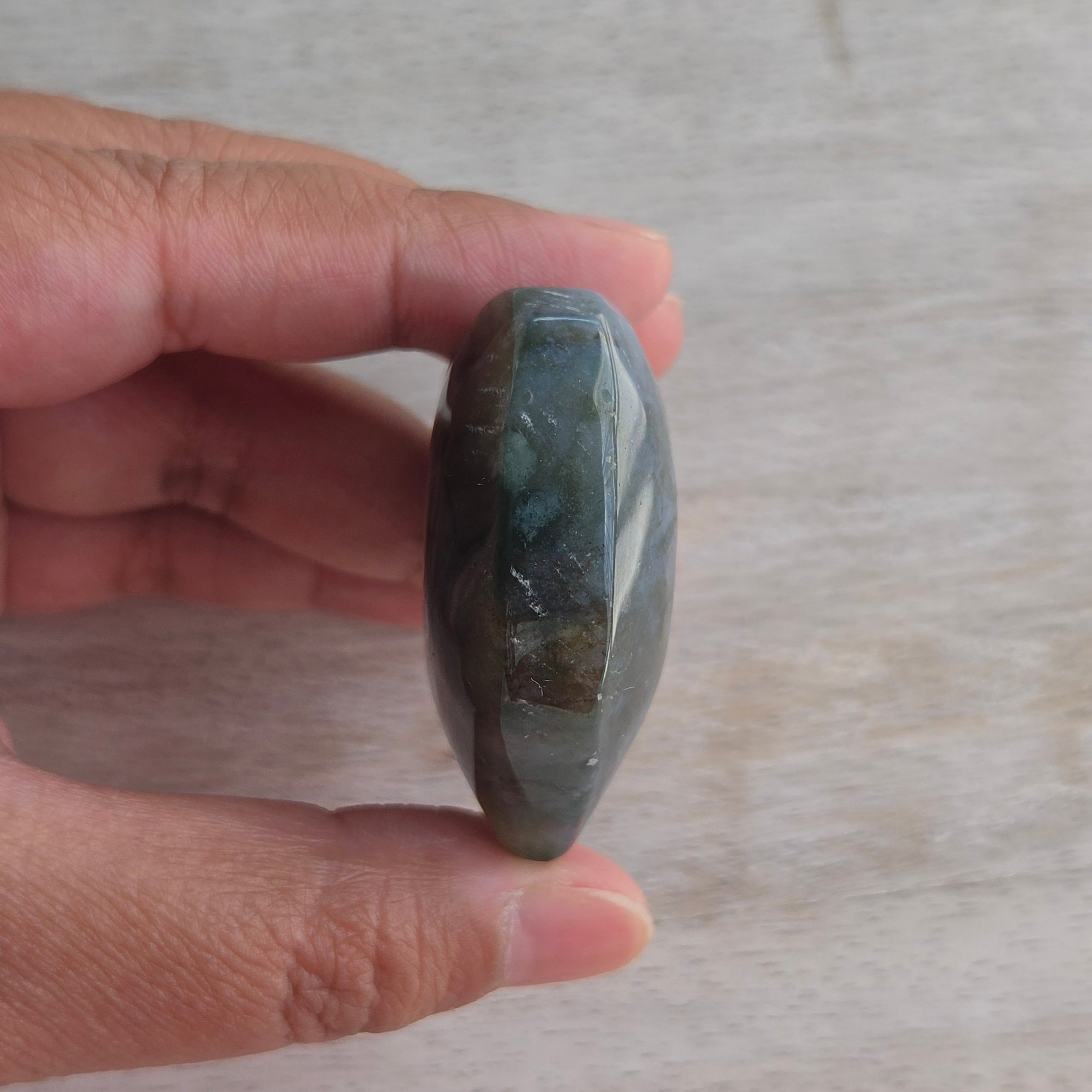 Moss Agate Heart | Option J