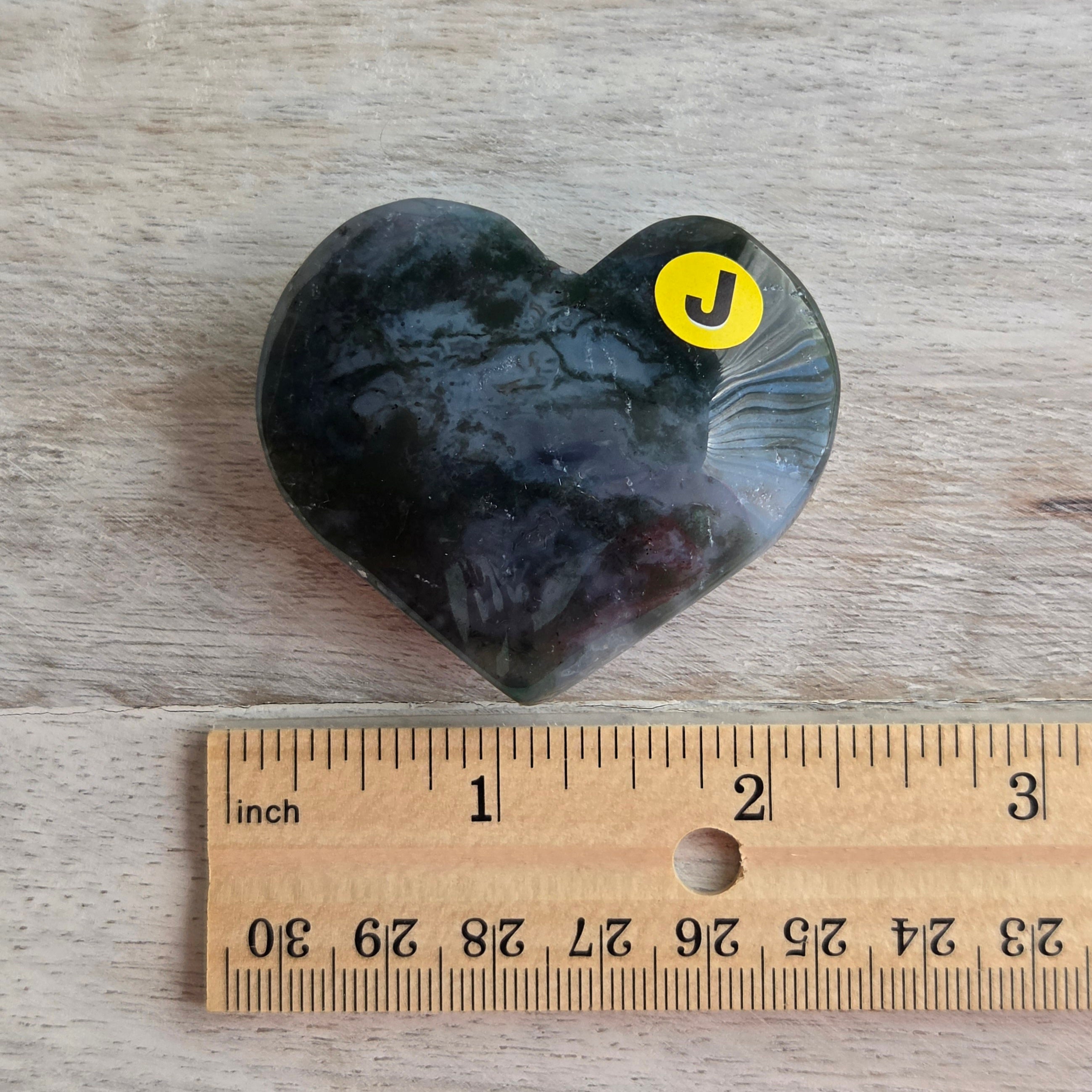 Moss Agate Heart | Option J