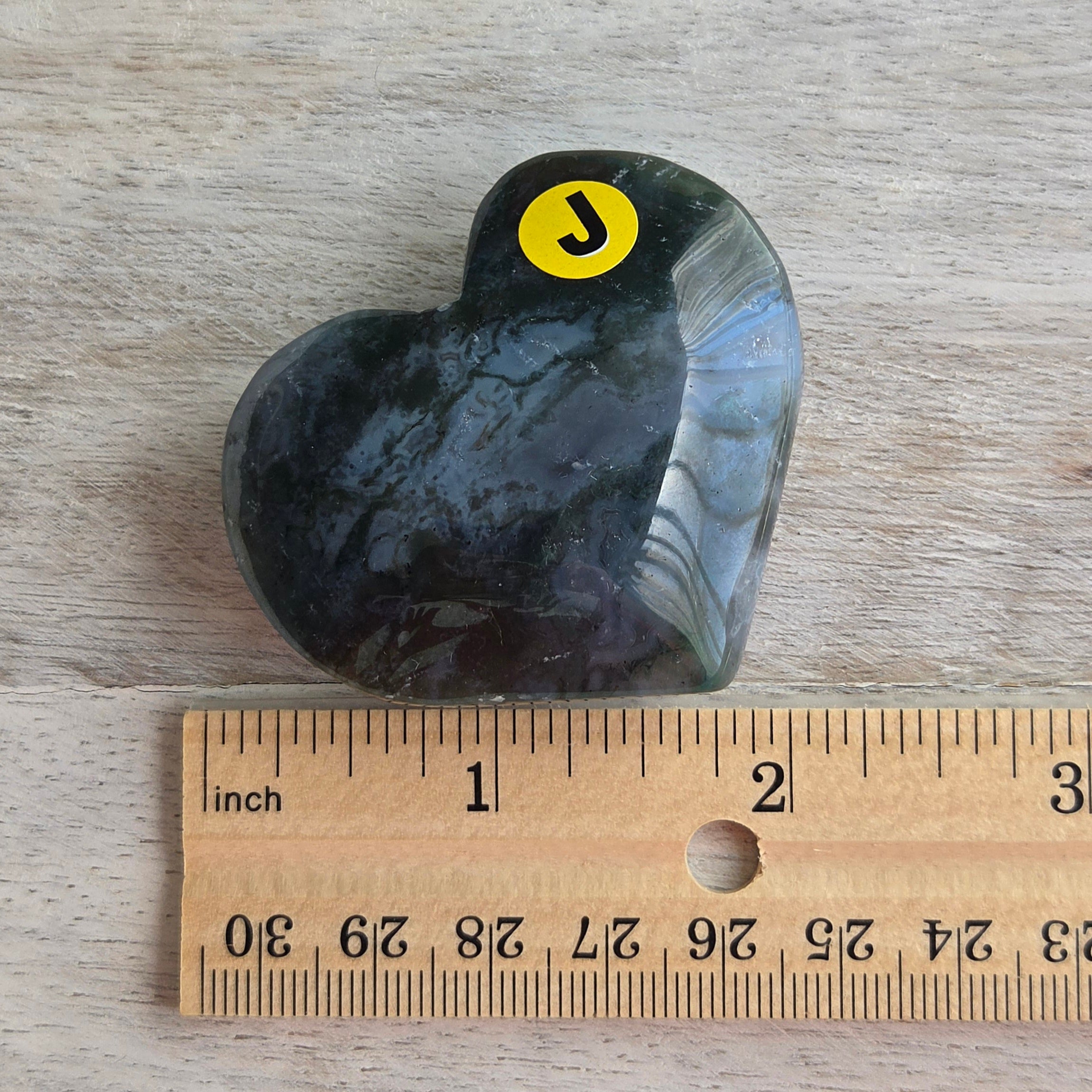 Moss Agate Heart | Option J