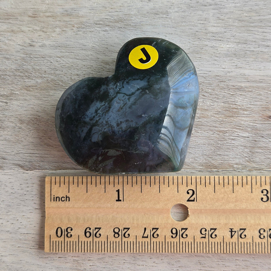 Moss Agate Heart | Option J