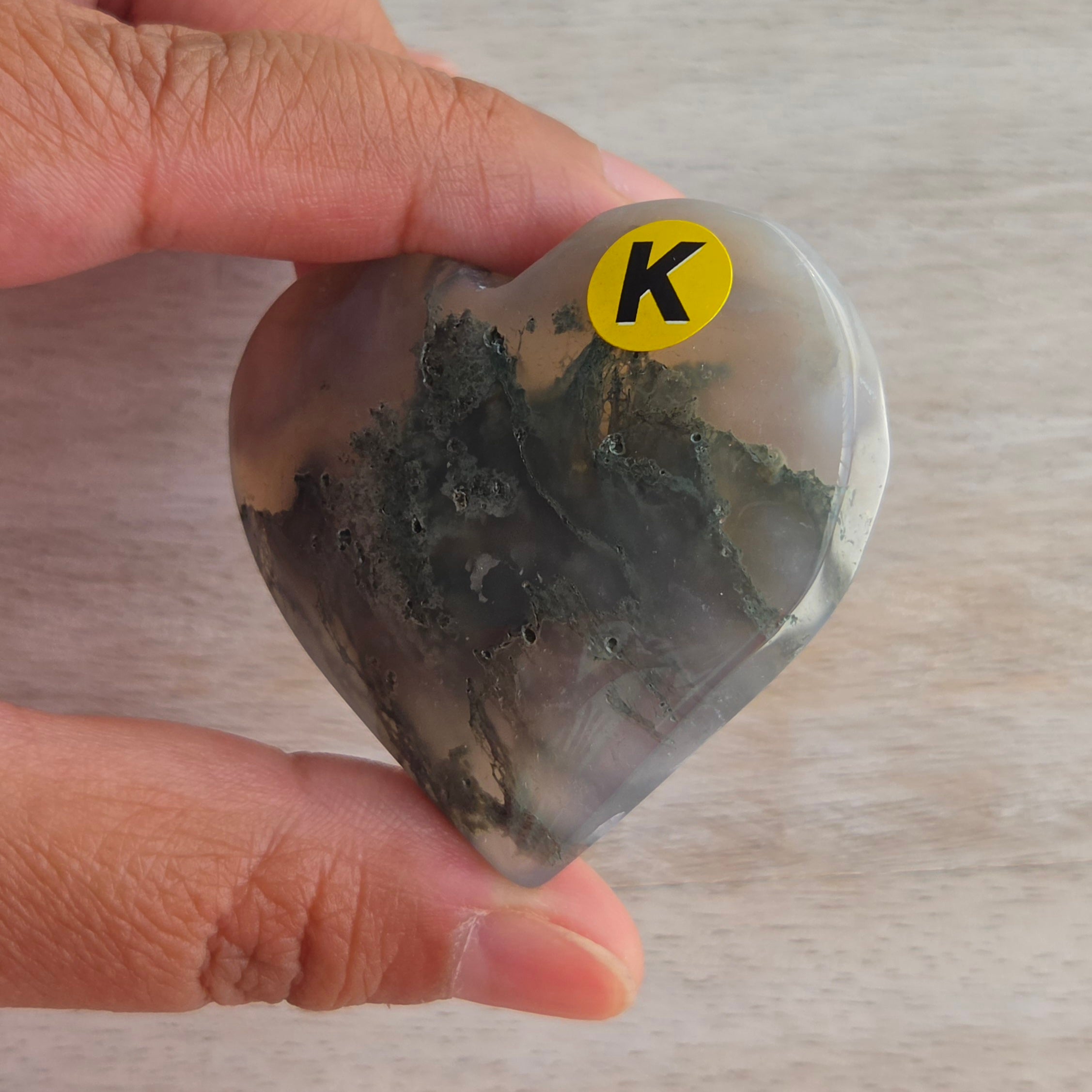 Moss Agate Heart | Option K