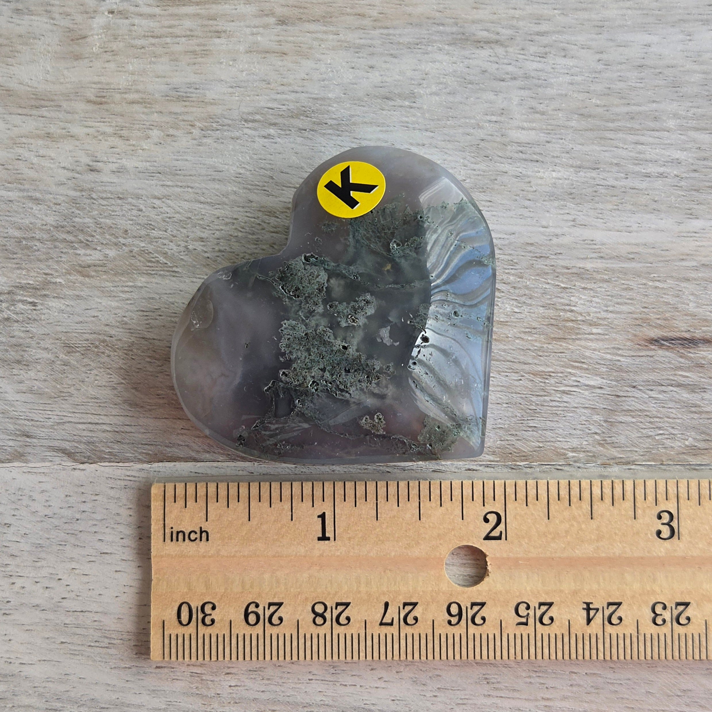 Moss Agate Heart | Option K