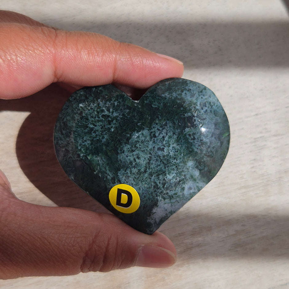 Moss Agate Heart | Option D