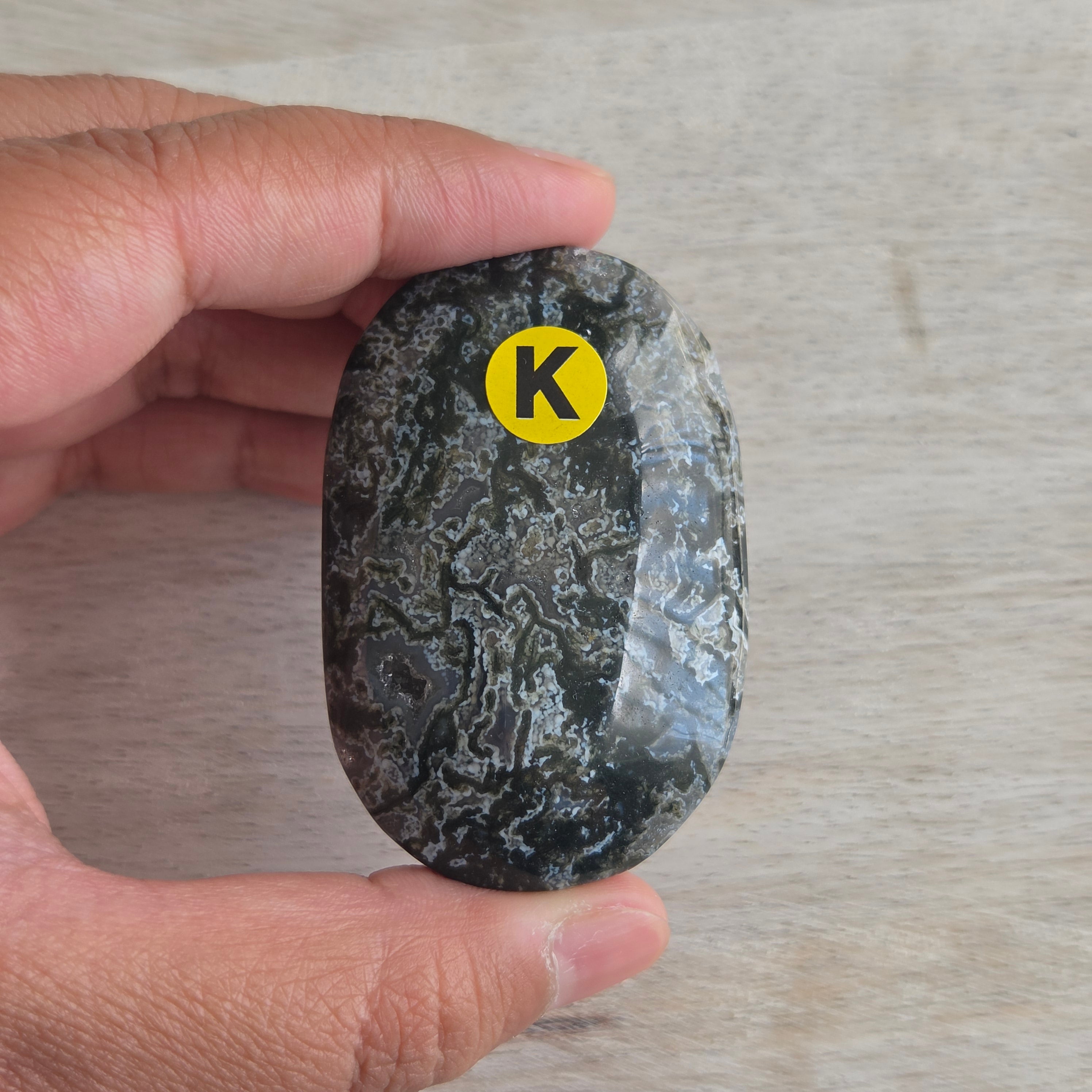 Moss Agate Palmstone | Option K