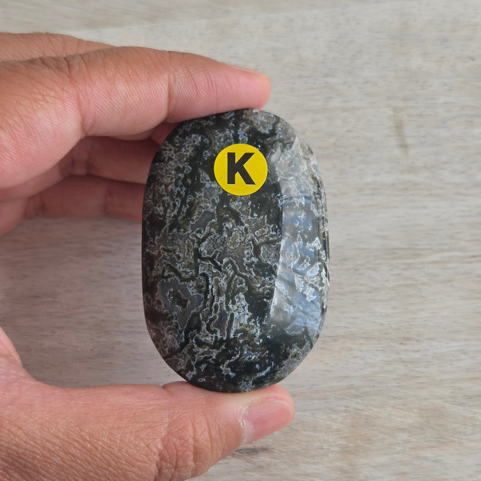 Moss Agate Palmstone | Option K