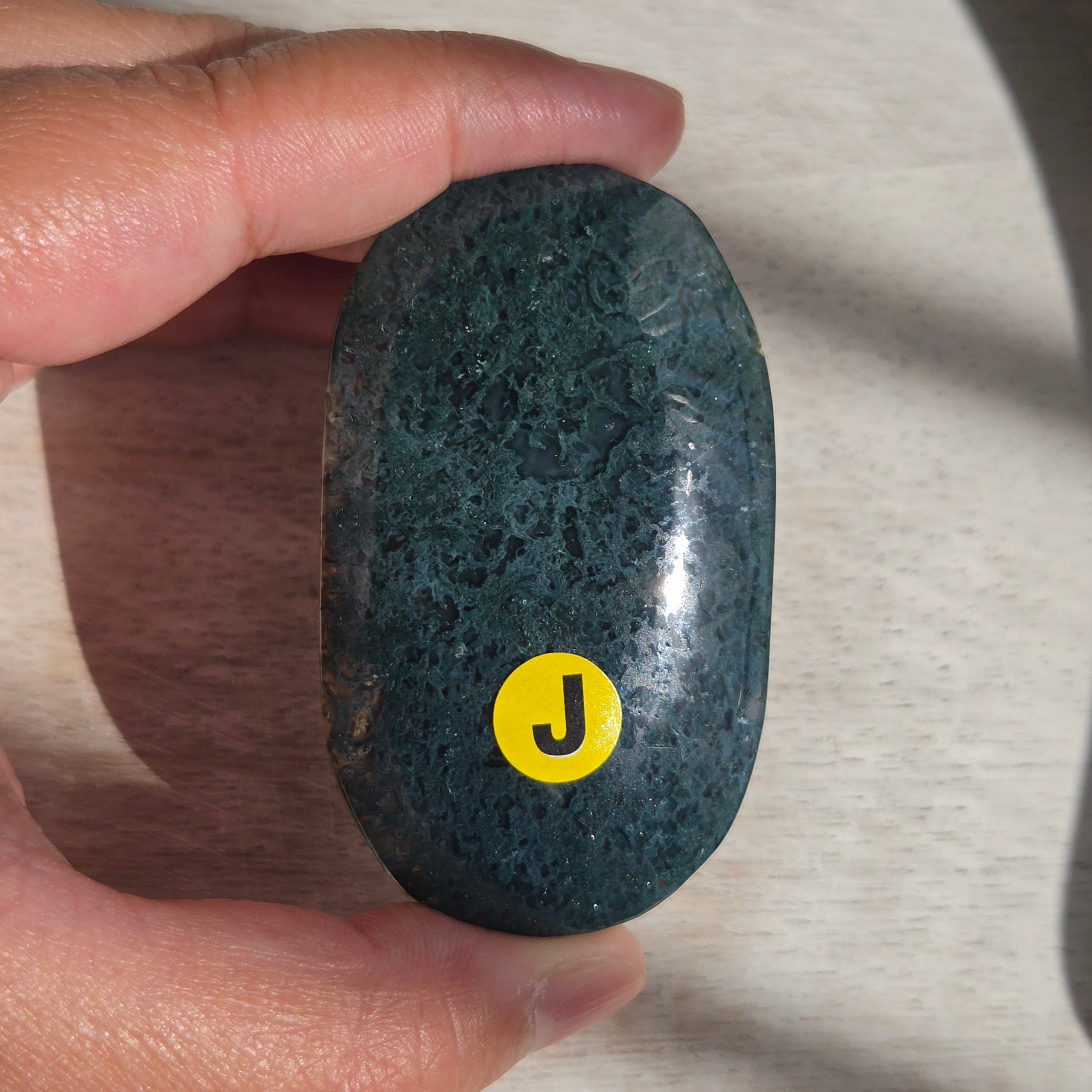 Moss Agate Palmstone | Option J