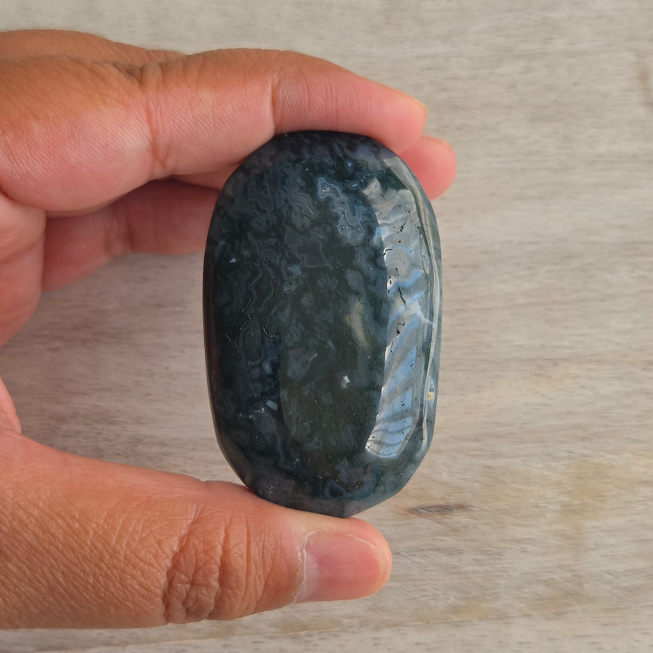 Moss Agate Palmstone | Option I