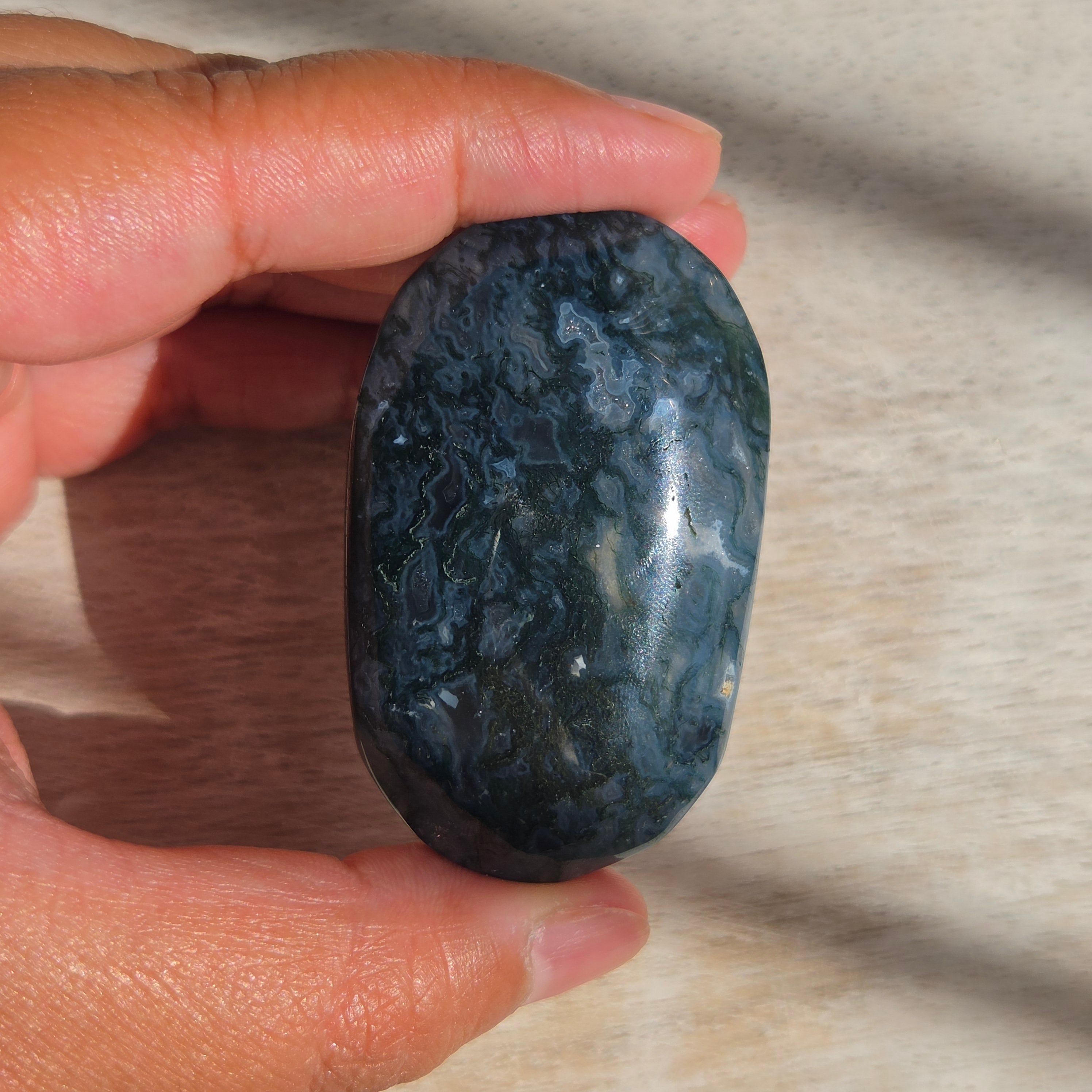 Moss Agate Palmstone | Option I
