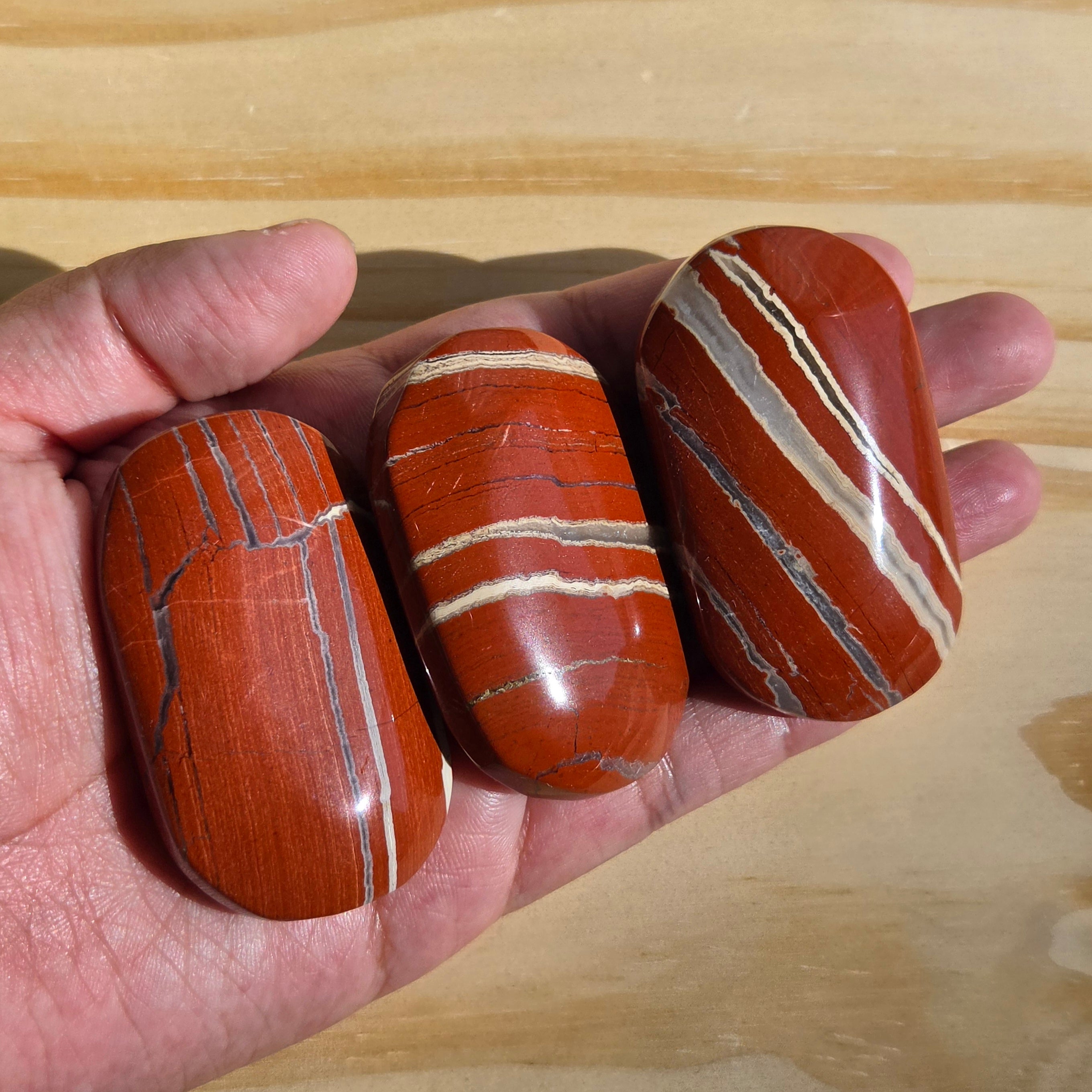 Red Jasper Palmstone - One (1) Individual Piece
