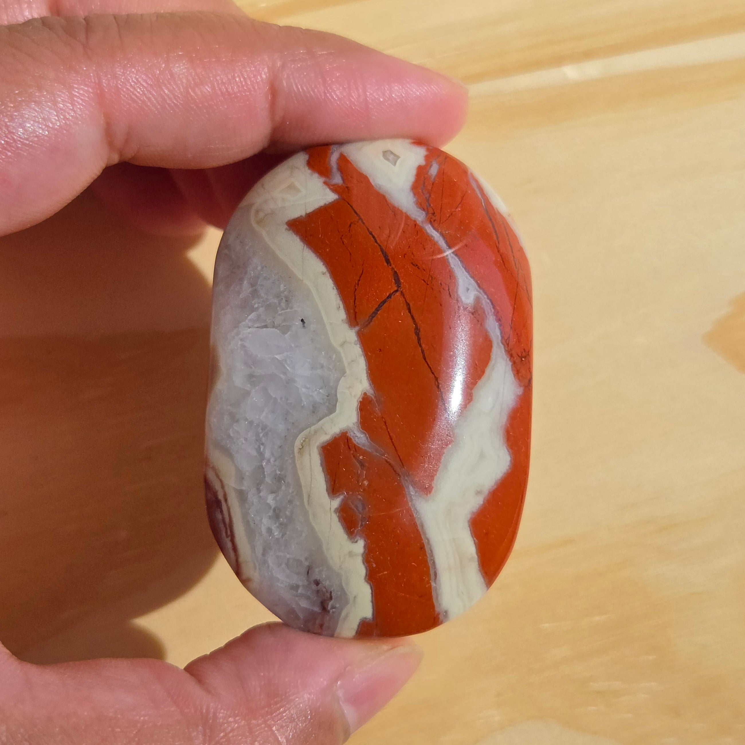 Red Jasper Palmstone - One (1) Individual Piece