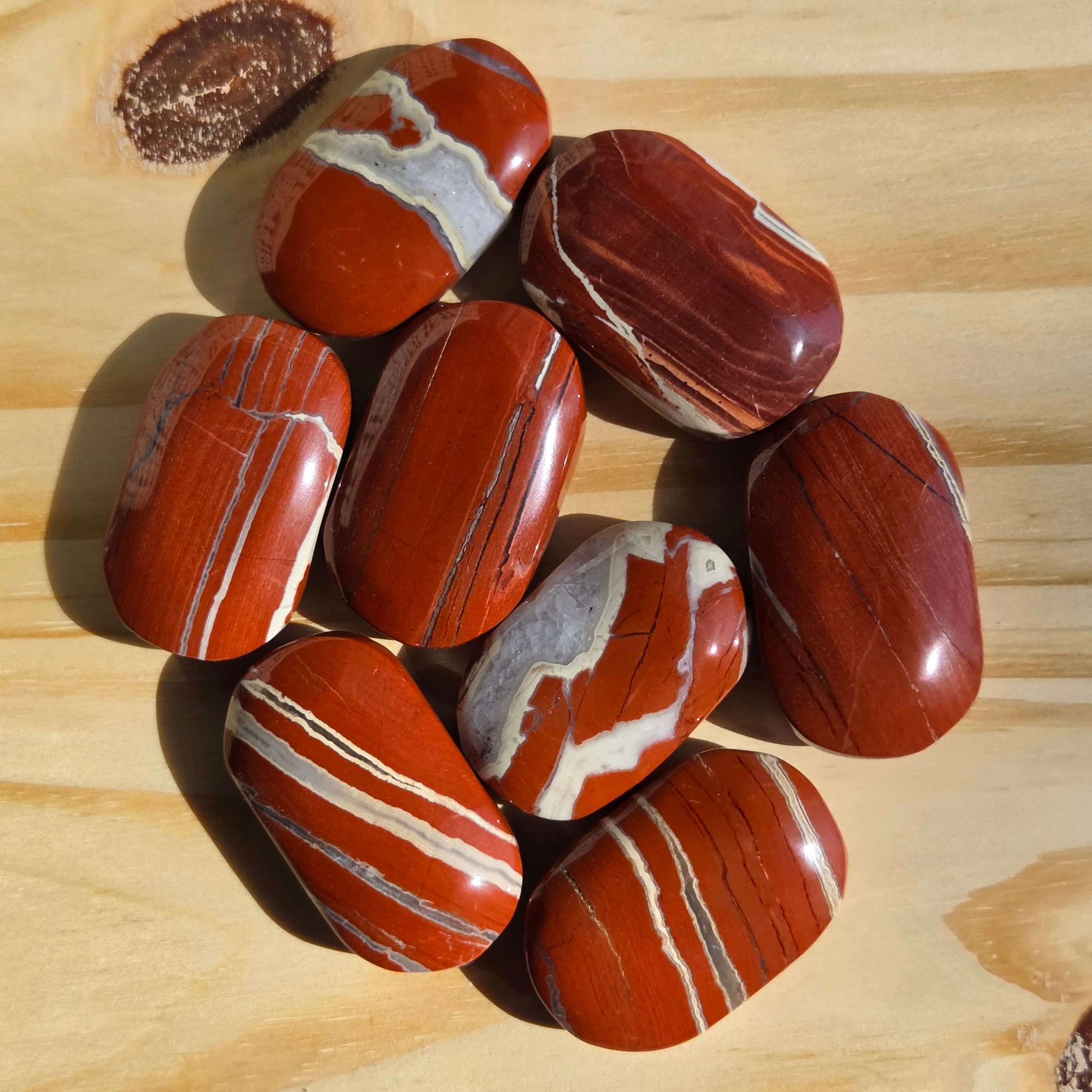 Red Jasper Palmstone - One (1) Individual Piece